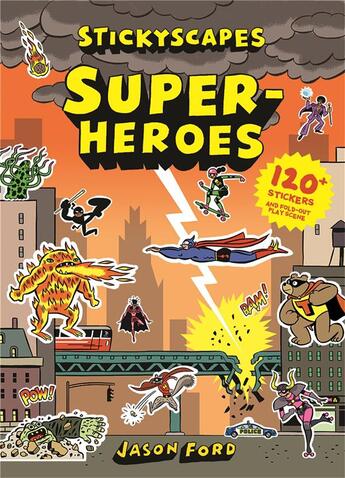 Couverture du livre « Stickyscapes superheroes » de Magma aux éditions Laurence King