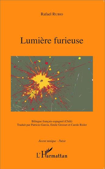 Couverture du livre « Lumière furieuse » de Rafael Rubio aux éditions L'harmattan