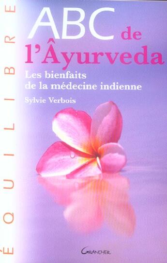 Couverture du livre « Abc de l'ayurveda » de Sylvie Verbois aux éditions Grancher