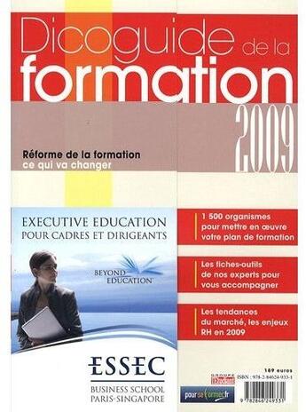 Couverture du livre « Dicoguide de la formation ; réforme de la formation, ce qui va changer (édition 2009) » de  aux éditions L'etudiant