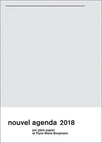 Couverture du livre « Nouvel agenda (édition 2018) » de Flynn Maria Bergmann aux éditions Art Et Fiction