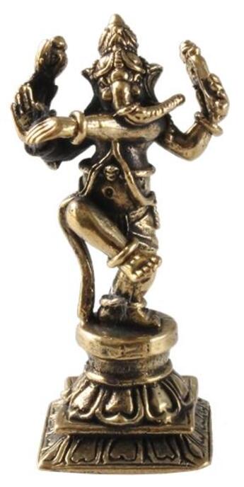 Couverture du livre « Mini statue ganesh debout laiton 3,5 cm » de  aux éditions Dg-exodif