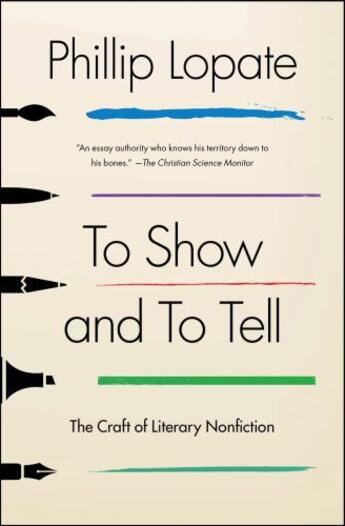 Couverture du livre « To Show and to Tell » de Lopate Phillip aux éditions Free Press