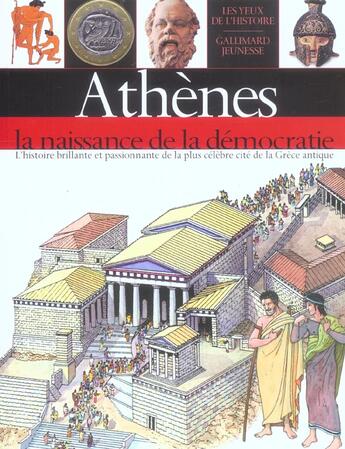 Couverture du livre « Athenes la naissance de la democratie - l'histoire brillante et passionnante de la plus celebre cite » de Leppin/Rathke aux éditions Gallimard-jeunesse