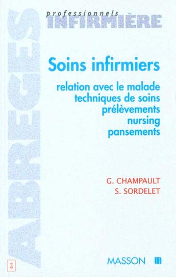 Couverture du livre « Soins elementaires » de Champault aux éditions Elsevier-masson