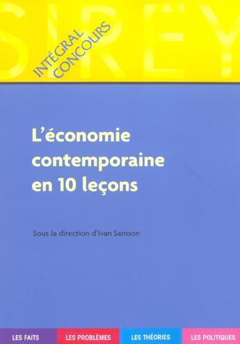 Couverture du livre « L'Econome Contemporaines En Dix Lecons » de Samson et Ngo Mai aux éditions Sirey