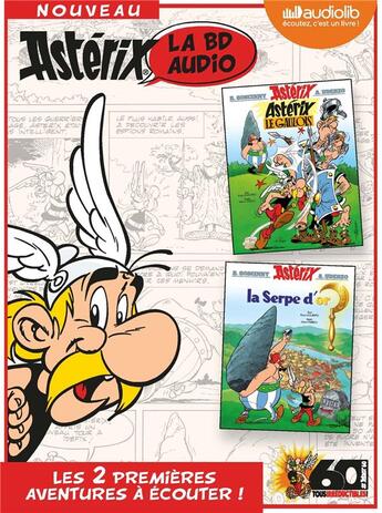 Couverture du livre « Asterix le gaulois / asterix - la serpe d'or - t1 - livre audio 2 cd audio » de Uderzo/Goscinny aux éditions Audiolib