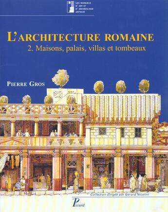 Couverture du livre « L'Architecture Romaine T.2 » de Pierre Gros aux éditions Picard