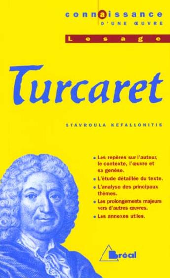 Couverture du livre « Turcaret, de Lesage » de Stavroula Kefallonitis aux éditions Breal