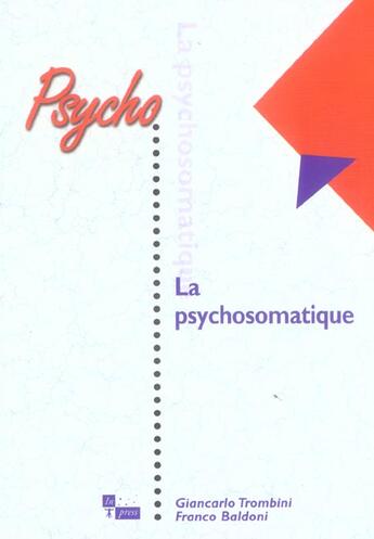 Couverture du livre « La psychosomatique (la) » de Trombini/Baldoni Gia aux éditions In Press