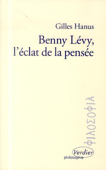 Couverture du livre « L'éclat de la pensée » de Gilles Hanus aux éditions Verdier