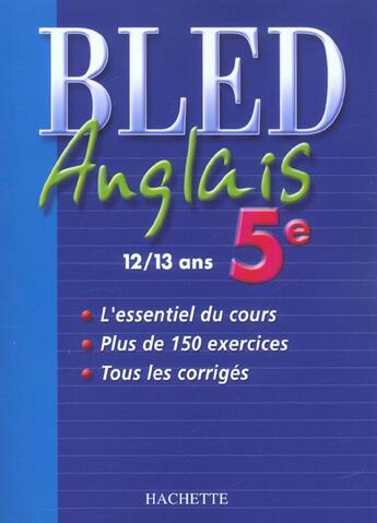 Couverture du livre « Cahiers Bled ; Cahier Bled » de A Michoux aux éditions Hachette Education