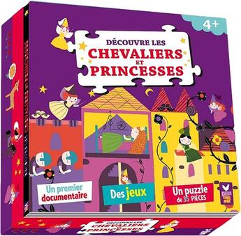 Couverture du livre « Découvre les chevaliers et princesses » de  aux éditions Deux Coqs D'or