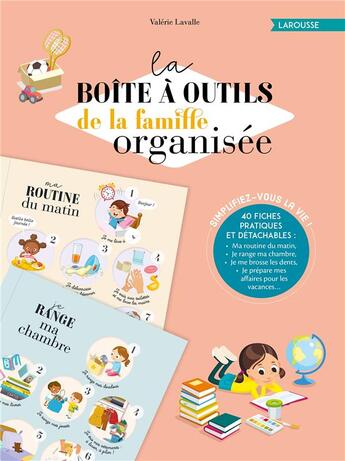 Couverture du livre « La boîte à outils de la famille organisée » de Valerie Lavalle aux éditions Larousse