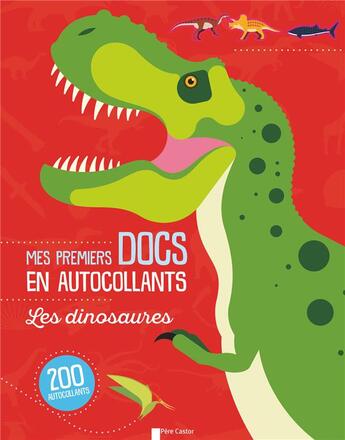 Couverture du livre « Mes Premiers Docs En Autocollants - Les Dinosaures » de Lucas Corinne aux éditions Pere Castor