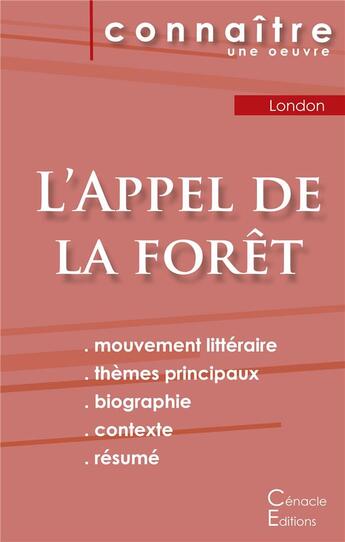 Couverture du livre « L'appel de la forêt, de Jack London » de  aux éditions Editions Du Cenacle