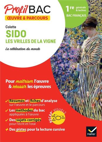 Couverture du livre « Sido, les vrilles de la vigne, de Colette » de Florian Pennanech aux éditions Hatier