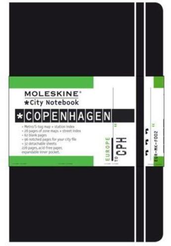 Couverture du livre « City notebook copenhague poche couv. rigide noir » de Moleskine aux éditions Moleskine
