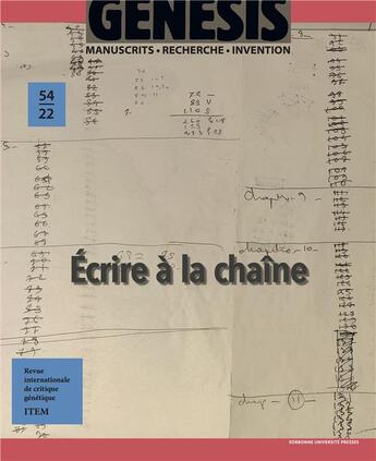 Couverture du livre « Ecrire a la chaine » de Letourneux Matthieux aux éditions Sorbonne Universite Presses