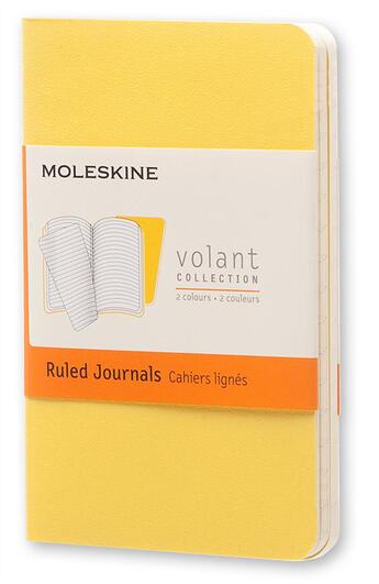 Couverture du livre « Carnet volant set de 2 ligne tres pt fmt jaune tournesol » de Moleskine aux éditions Moleskine