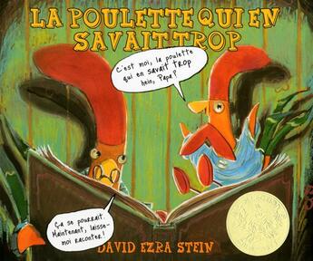 Couverture du livre « La poulette qui en savait trop » de David Ezra Stein aux éditions Editions Du Genevrier