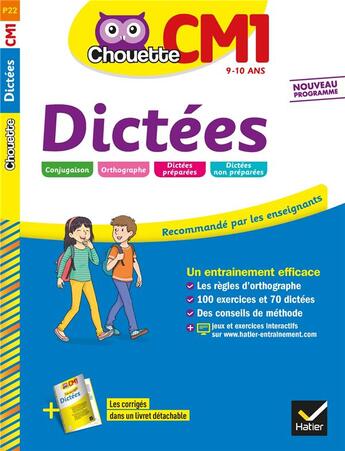 Couverture du livre « Dictees cm1 » de Sophie Valle aux éditions Hatier