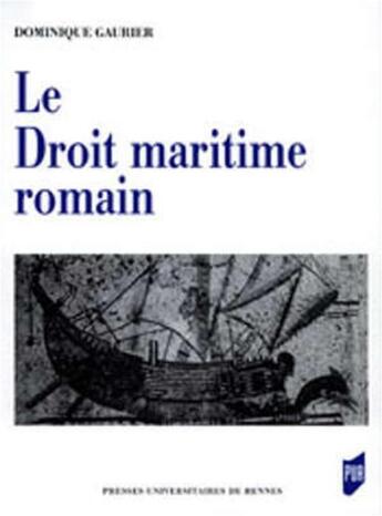 Couverture du livre « Droit maritime romain » de  aux éditions Pu De Rennes