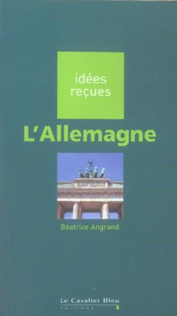 Couverture du livre « L'Allemagne » de Beatrice Angrand aux éditions Le Cavalier Bleu