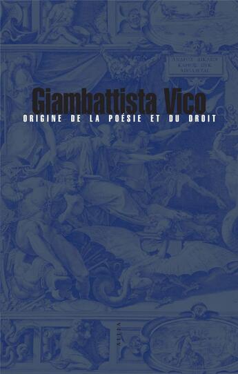 Couverture du livre « Origine de la poésie et du droit » de Giambattista Vico aux éditions Allia