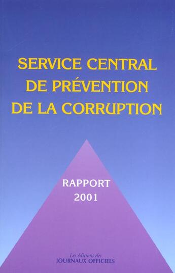 Couverture du livre « Service central de prevention de la corporation » de  aux éditions Documentation Francaise