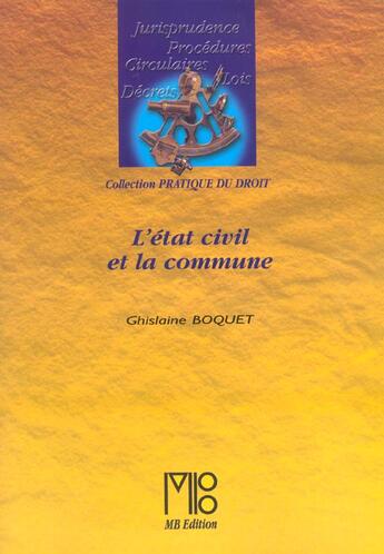 Couverture du livre « Etat Civil Et La Commune (L') » de Ghislaine Boquet aux éditions Mb