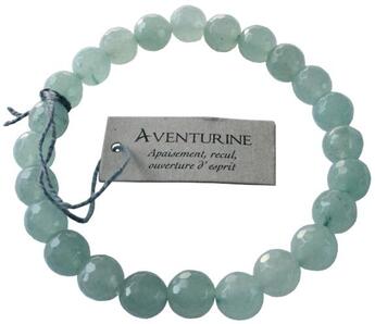 Couverture du livre « Bracelet aventurine verte perles rondes facettees » de  aux éditions Dg-exodif