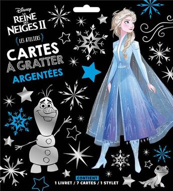 Couverture du livre « Les ateliers Disney : La Reine des Neiges 2 : cartes à gratter argentées » de Disney aux éditions Disney Hachette