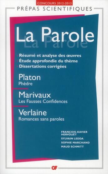 Couverture du livre « La parole » de  aux éditions Flammarion