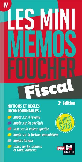 Couverture du livre « Les mini mémos Foucher ; fiscal ; révision (2e édition) » de Jean-Yves Jomard aux éditions Foucher