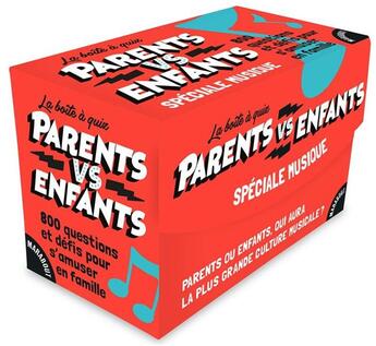 Couverture du livre « La boîte à quiz parents vs enfants spéciale musique » de Fabrice Pinel et Nadege Pinel aux éditions Marabout