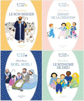 Couverture du livre « Je m'éveille à la foi ; livrets de l'enfant » de Maite Roche et Marie Petiet aux éditions Mame