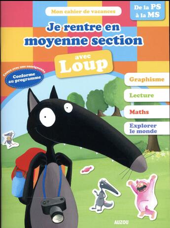 Couverture du livre « Cahier de vacances - je rentre en moyenne section avec loup » de Orianne Lallemand/El aux éditions Philippe Auzou