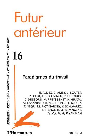 Couverture du livre « Paradigmes du travail » de  aux éditions L'harmattan