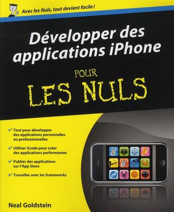 Couverture du livre « Développer des applications iPhone » de Neal Goldstein aux éditions First Interactive