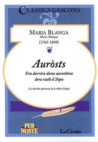 Couverture du livre « Aurosts » de Blanga Maria aux éditions Per Noste
