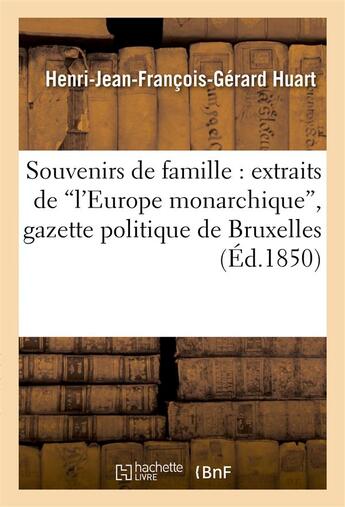 Couverture du livre « Souvenirs de famille : extraits de 