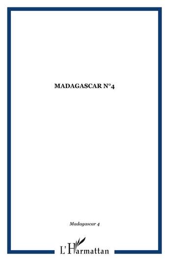 Couverture du livre « Madagascar Océan Indien n°4 » de  aux éditions Editions L'harmattan