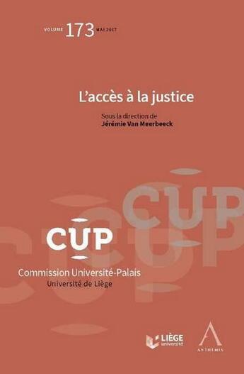 Couverture du livre « L'accès à la justice » de  aux éditions Anthemis