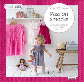 Couverture du livre « Passion smocks » de Karen Sauget aux éditions Mango