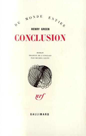 Couverture du livre « Conclusion » de Henry Green aux éditions Gallimard