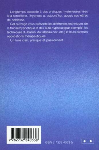 Couverture du livre « L'hypnose » de Vassalo aux éditions De Vecchi