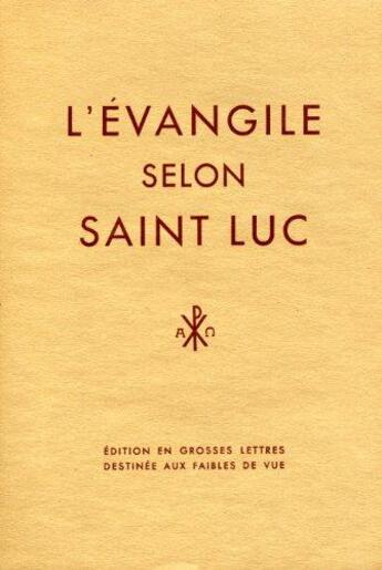 Couverture du livre « L'evangile selon luc » de  aux éditions Labor Et Fides