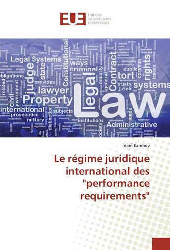 Couverture du livre « Le regime juridique international des 