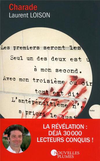 Couverture du livre « Charade » de Laurent Loison aux éditions Nouvelles Plumes